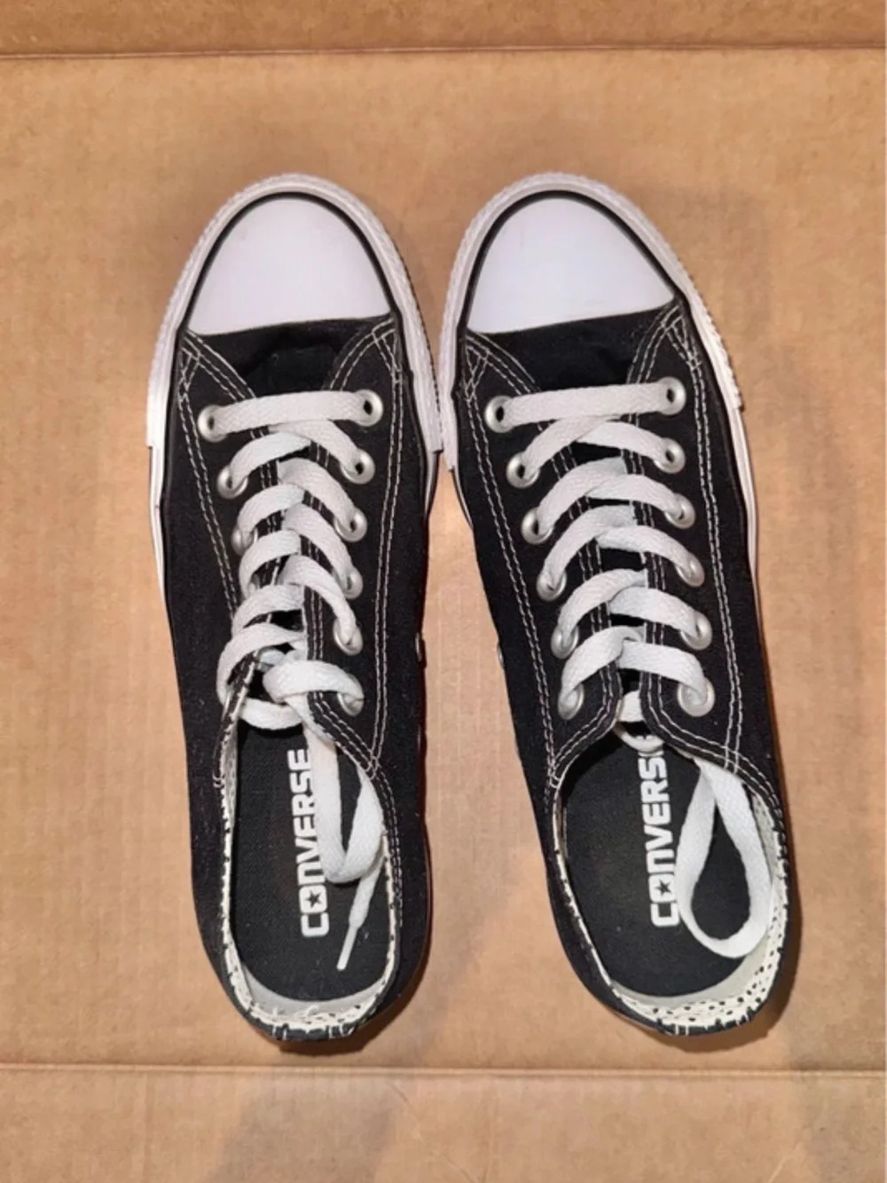 Converse Black and White Low Top Sneakers - Classic Canvas